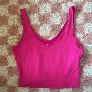 Pink Ribbed Hollister Top